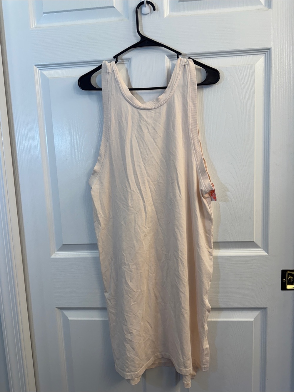 Free People Light Cream Scoop Neck Tank